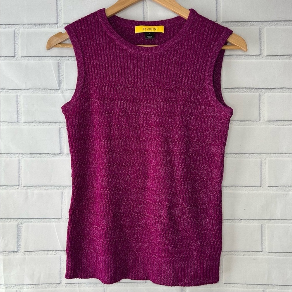St.John Yellow Label Sleeveless Knit Vest Size P